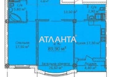 2-rooms apartment apartment by the address st. Evreyskaya Bebelya (area 89,9 m²) - Atlanta.ua - photo 14