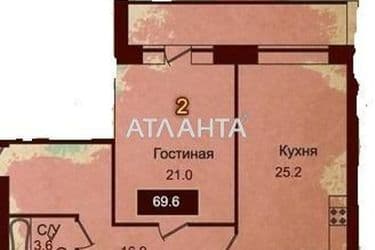 2-rooms apartment apartment by the address st. Frantsuzskiy bul Proletarskiy bul (area 71,6 m²) - Atlanta.ua - photo 24