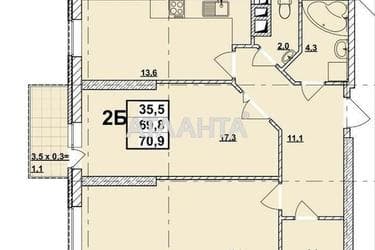 2-кімнатна квартира за адресою вул. Жаботинського (площа 70,9 м²) - Atlanta.ua - фото 8