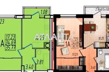 1-room apartment apartment by the address st. Nebesnoy Sotni pr Zhukova marsh pr Leninskoy iskry pr (area 38 m²) - Atlanta.ua - фото 21
