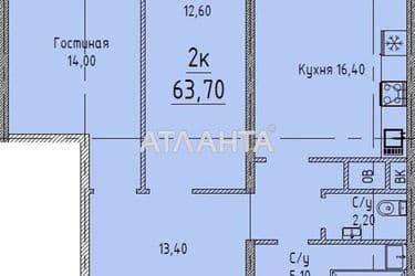 2-rooms apartment apartment by the address st. Gagarinskoe plato (area 63,7 m²) - Atlanta.ua - photo 3