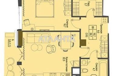2-rooms apartment apartment by the address st. Frantsuzskiy bul Proletarskiy bul (area 71,8 m²) - Atlanta.ua - photo 9