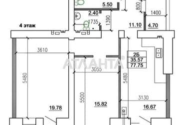 2-комнатная квартира по адресу ул. Литвака Бориса (площадь 78 м²) - Atlanta.ua - фото 6