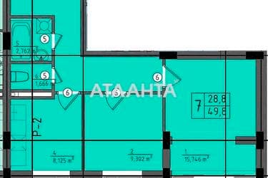 2-rooms apartment apartment by the address st. Nebesnoy Sotni pr Zhukova marsh pr Leninskoy iskry pr (area 49,6 m²) - Atlanta.ua - фото 6