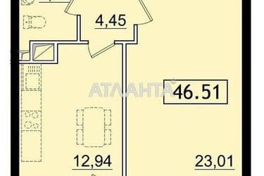 1-комнатная квартира по адресу ул. Сахарова (площадь 46,5 м²) - Atlanta.ua - фото 7