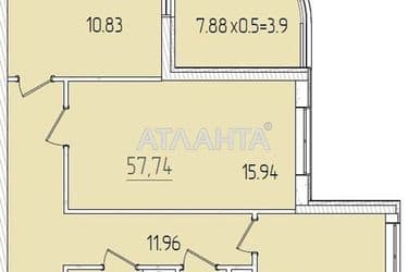 2-rooms apartment apartment by the address st. Krasnova (area 64,7 m²) - Atlanta.ua - photo 6