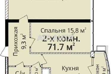 2-комнатная квартира по адресу Гагарина пр. (площадь 72 м²) - Atlanta.ua - фото 11