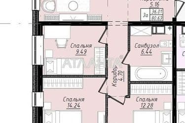 3-rooms apartment apartment by the address st. Varnenskaya (area 80,6 m²) - Atlanta.ua - photo 7