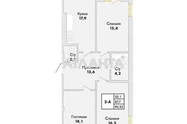 3-rooms apartment apartment by the address st. Pivovarnaya (area 90,9 m²) - Atlanta.ua - photo 7