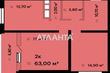 2-комнатная квартира по адресу ул. Жаботинского (площадь 63 м²) - Atlanta.ua - фото 6
