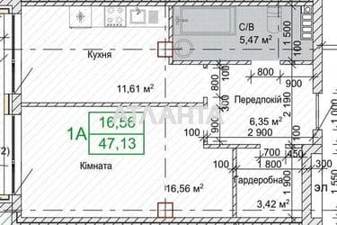 1-кімнатна квартира за адресою вул. Базарна (площа 47,1 м²) - Atlanta.ua - фото 15