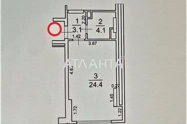 1-room apartment apartment by the address st. Parusnaya Geroev Stalingrada (area 32 m²) - Atlanta.ua - photo 14