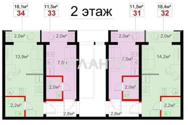1-room apartment apartment by the address st. Pervomayskiy 1 y per (area 11,4 m²) - Atlanta.ua - photo 12