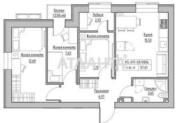 3-rooms apartment apartment by the address st. 7 km ovidiopolskoy dor (area 57,0 m²) - Atlanta.ua - photo 6
