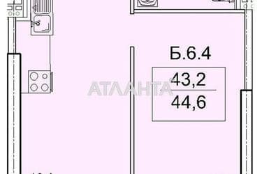 1-комнатная квартира по адресу Тополинный пер. (площадь 44,6 м²) - Atlanta.ua - фото 18