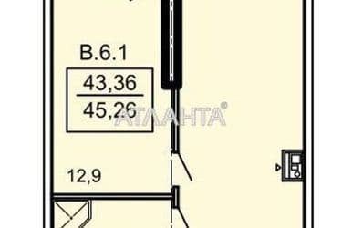 1-комнатная квартира по адресу Тополинный пер. (площадь 45,4 м²) - Atlanta.ua - фото 18