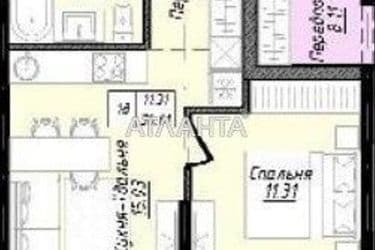 1-room apartment apartment by the address st. Varnenskaya (area 36,5 m²) - Atlanta.ua - photo 4