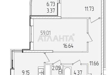 2-rooms apartment apartment by the address st. Krasnova (area 59,0 m²) - Atlanta.ua - photo 16