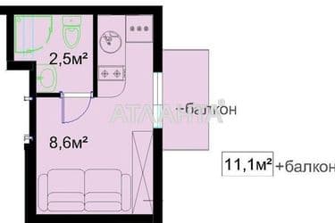 1-комнатная квартира по адресу Первомайский 1-й пер. (площадь 11,5 м²) - Atlanta.ua - фото 8