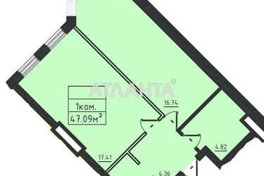 1-room apartment apartment by the address st. Dacha Kovalevskogo Amundsena (area 47,1 m²) - Atlanta.ua - photo 10
