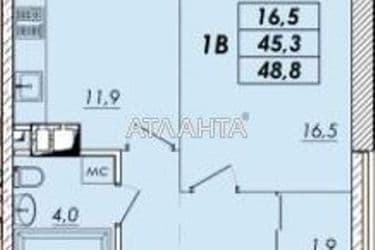 1-room apartment apartment by the address st. Prokhorovskaya Khvorostina (area 49 m²) - Atlanta.ua - photo 16