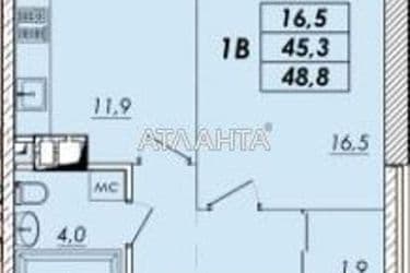 1-комнатная квартира по адресу ул. Прохоровская (площадь 49 м²) - Atlanta.ua - фото 17