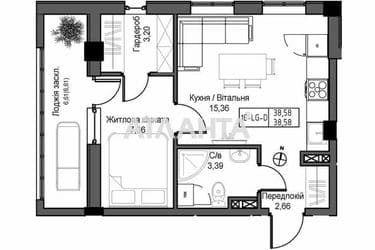 2-rooms apartment apartment by the address st. 7 km ovidiopolskoy dor (area 38,6 m²) - Atlanta.ua - photo 12