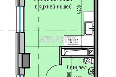 1-room apartment apartment by the address st. Radostnaya (area 31,8 m²) - Atlanta.ua - photo 3