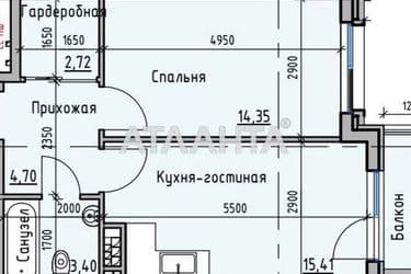 1-room apartment apartment by the address st. Dachnaya (area 41,9 m2) - Atlanta.ua - photo 3