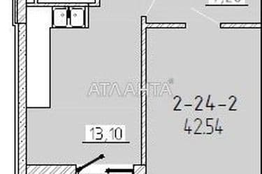 1-room apartment apartment by the address st. Krasnova (area 42,5 m²) - Atlanta.ua - photo 12