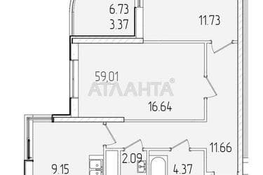 2-комнатная квартира по адресу ул. Краснова (площадь 58,6 м²) - Atlanta.ua - фото 12