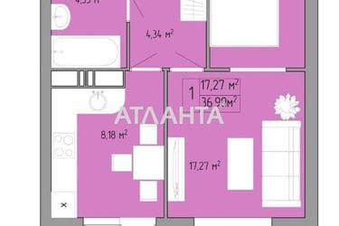 1-room apartment apartment by the address st. Pishonovskaya (area 36,9 m²) - Atlanta.ua - photo 7