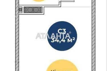 1-room apartment apartment by the address st. Paustovskogo (area 34,4 m²) - Atlanta.ua - photo 12