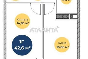 1-room apartment apartment by the address st. Paustovskogo (area 42,6 m²) - Atlanta.ua - photo 14
