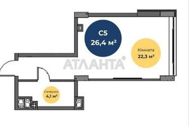 1-комнатная квартира по адресу ул. Паустовского (площадь 26,4 м²) - Atlanta.ua - фото 28