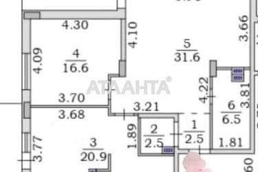 2-комнатная квартира по адресу Ванный пер. (площадь 84 м²) - Atlanta.ua - фото 24