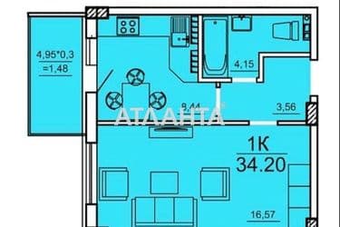 1-room apartment apartment by the address st. Vokzalnyy per (area 34,2 m²) - Atlanta.ua - photo 8