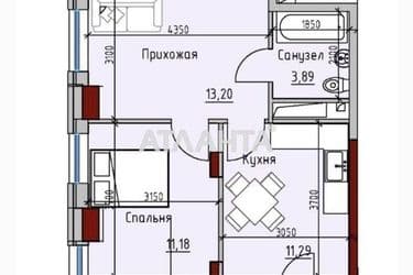 1-room apartment apartment by the address st. Radostnaya (area 41,5 m²) - Atlanta.ua - photo 4