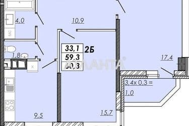 2-rooms apartment apartment by the address st. Ovidiopolskaya dor (area 60,3 m²) - Atlanta.ua - photo 14