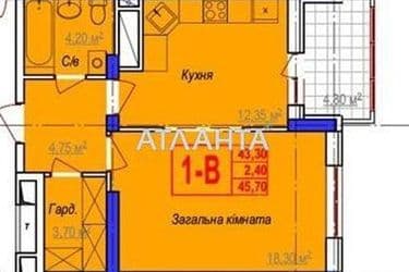 1-room apartment apartment by the address st. Geroev Krut Tereshkovoy (area 45,4 m²) - Atlanta.ua - photo 10