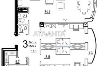 3-rooms apartment apartment by the address st. Frantsuzskiy bul Proletarskiy bul (area 156,4 m²) - Atlanta.ua - photo 27