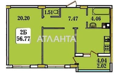 2-rooms apartment apartment by the address st. Stroitelnaya (area 57 m²) - Atlanta.ua - photo 10