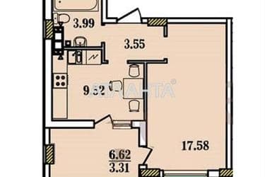 1-комнатная квартира по адресу ул. Строительная (площадь 39 м²) - Atlanta.ua - фото 7