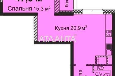 1-room apartment apartment by the address st. Varnenskaya (area 49,5 m2) - Atlanta.ua - photo 3
