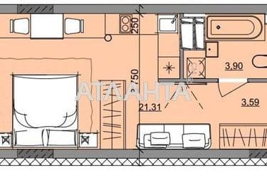 1-room apartment apartment by the address st. Bocharova gen (area 29 m²) - Atlanta.ua - photo 6