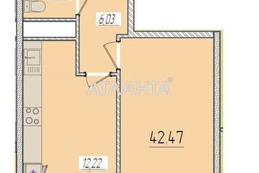 1-кімнатна квартира за адресою вул. Краснова (площа 43,6 м²) - Atlanta.ua - фото 4