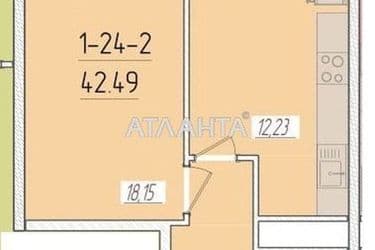 1-room apartment apartment by the address st. Krasnova (area 42,3 m²) - Atlanta.ua - photo 6