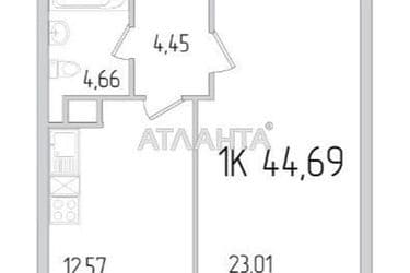 1-room apartment apartment by the address st. Sakharova (area 44,7 m²) - Atlanta.ua - photo 10