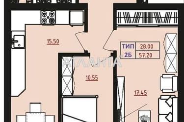 2-rooms apartment apartment by the address st. Marselskaya (area 57,2 m²) - Atlanta.ua - photo 14