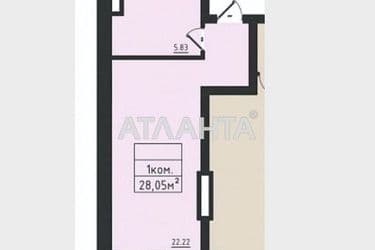 1-room apartment apartment by the address st. Dacha Kovalevskogo Amundsena (area 28 m²) - Atlanta.ua - photo 9